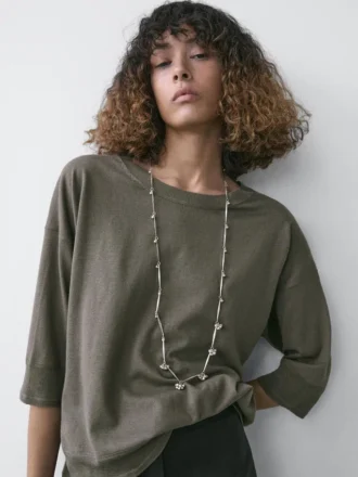 Gebreide trui van katoenmix