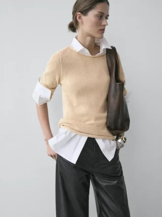 Gebreide trui van katoenmix