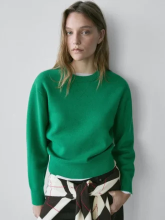 Gebreide trui van katoenmix