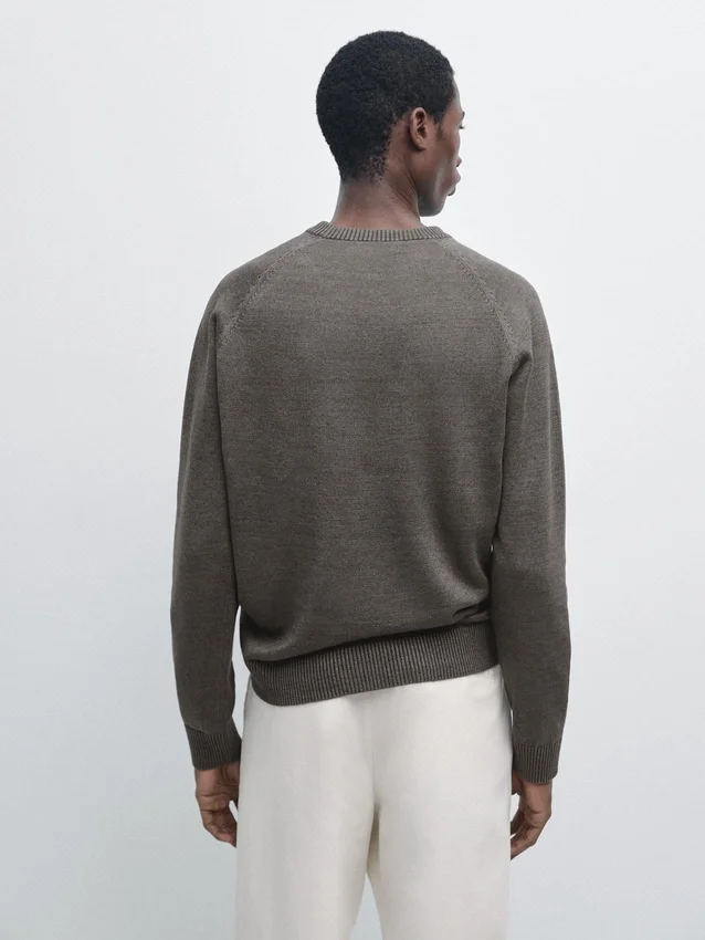 Gebreide trui van katoenmix Gebreide trui van katoenmix