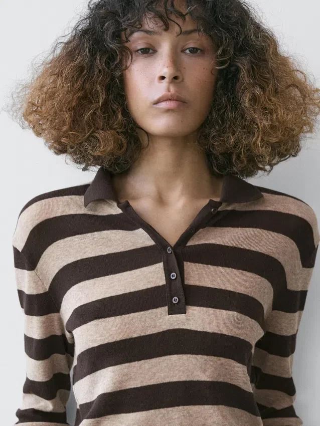 Gebreide trui van katoenmix Gebreide trui van katoenmix