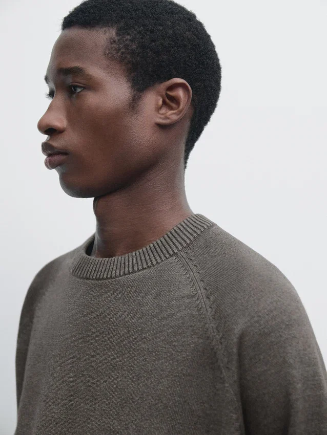Gebreide trui van katoenmix Gebreide trui van katoenmix