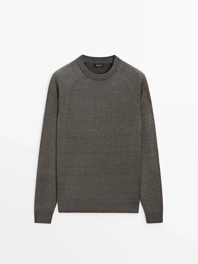 Gebreide trui van katoenmix Gebreide trui van katoenmix