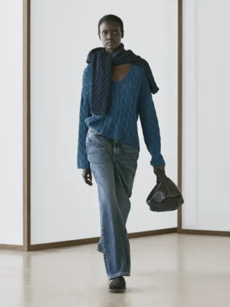 Gebreide trui van katoenmix met knoopdetails