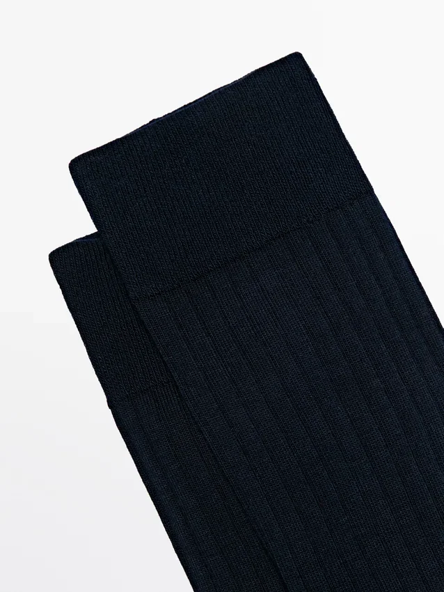 Geribde sokken van katoenmix Geribde sokken van katoenmix