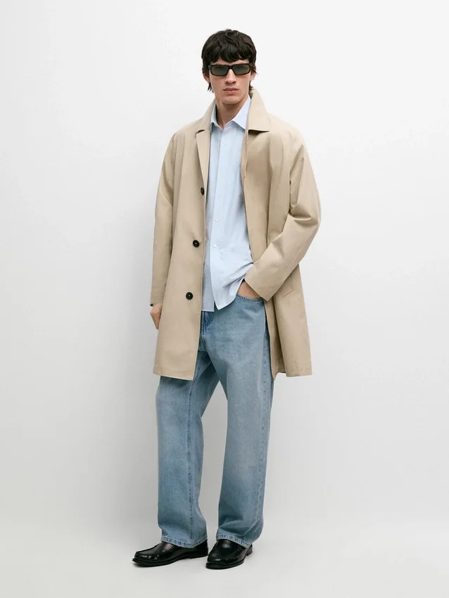 Geruite katoenjassie met details aan de binnenkant Geruite katoenjassie met details aan de binnenkant