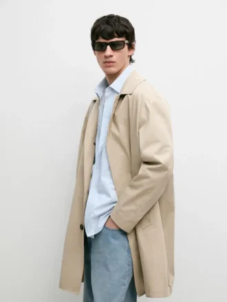 Geruite katoenjassie met details aan de binnenkant