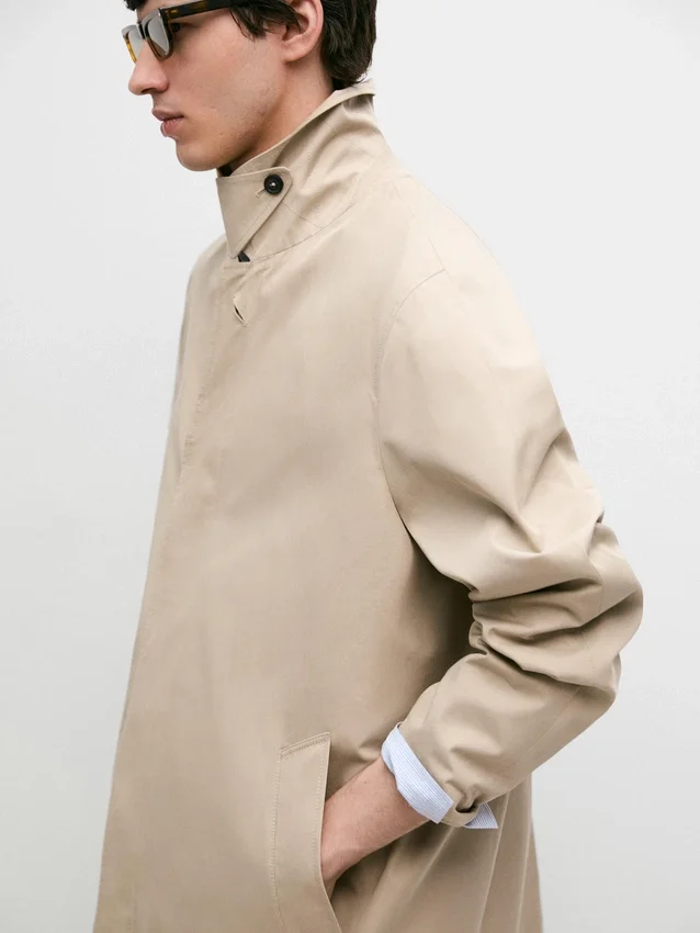 Geruite katoenjassie met details aan de binnenkant Geruite katoenjassie met details aan de binnenkant