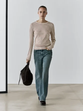 Gestrept T-shirt van 100% katoen