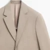 Getailleerde linnen Blazers met zakdetails Getailleerde linnen Blazers met zakdetails