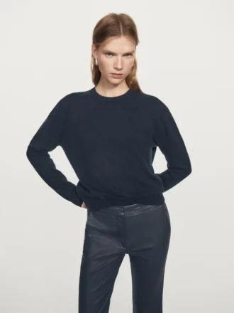 Gewaxt broek met uitlopende pijpen