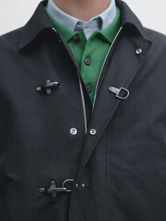 Jasje van katoenmix met sluiting Jasje van katoenmix met sluiting