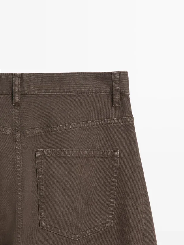 Jeans met hoge taille en ballonpasvorm Jeans met hoge taille en ballonpasvorm