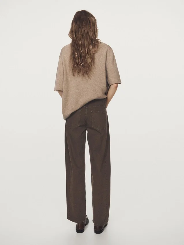 Jeans met hoge taille en ballonpasvorm Jeans met hoge taille en ballonpasvorm