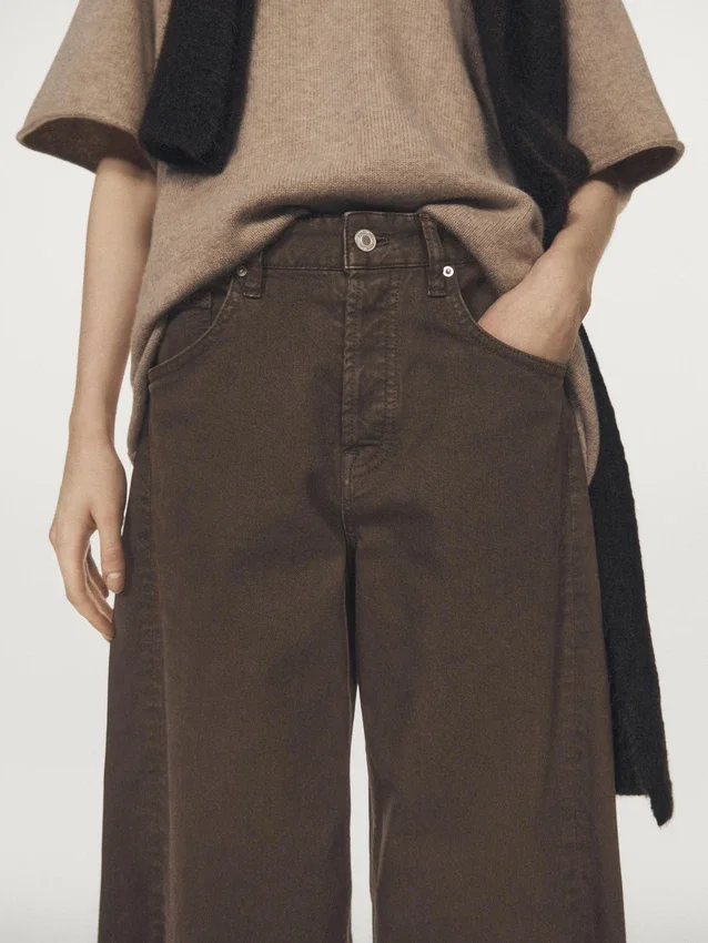 Jeans met hoge taille en ballonpasvorm Jeans met hoge taille en ballonpasvorm