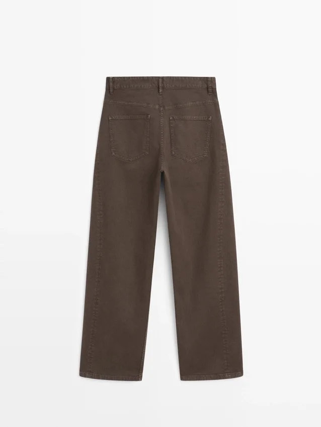 Jeans met hoge taille en ballonpasvorm Jeans met hoge taille en ballonpasvorm