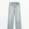 Jeans met hoge taille en barrel-pasvorm