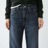 Jeans met hoge taille en wijde pijpen