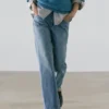 Jeans met lage taille en rechte pijpen Jeans met lage taille en rechte pijpen