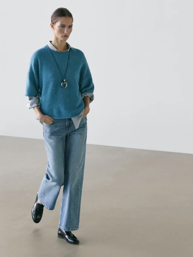 Jeans met lage taille en rechte pijpen Jeans met lage taille en rechte pijpen