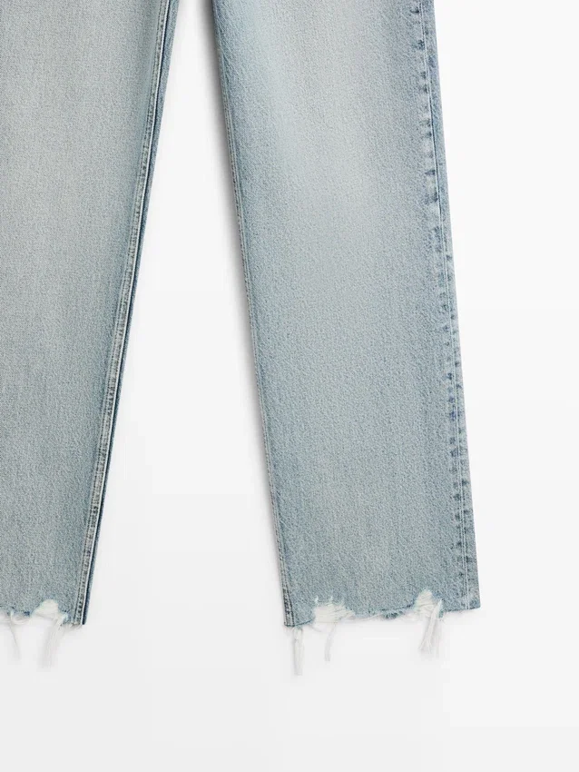Jeans met rechte pijpen en hoge taille Jeans met rechte pijpen en hoge taille