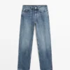 Jeans met rechte pijpen en middelhoge taille