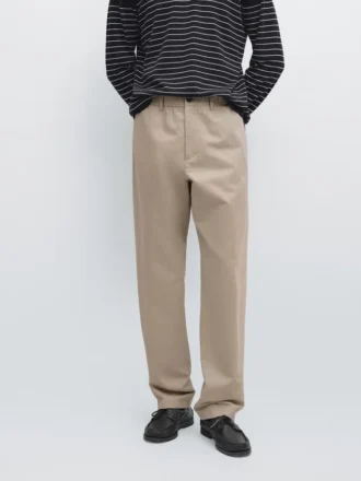 Joggingbroek van katoen en linnen