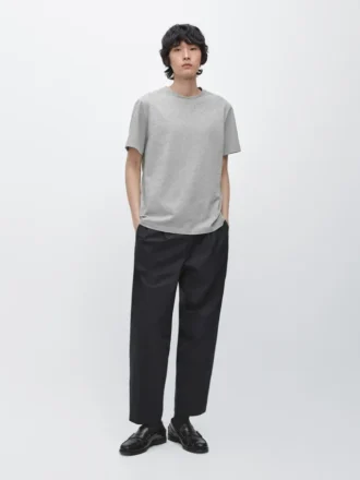 Katoen gemêleerd T-shirt met korte mouwen