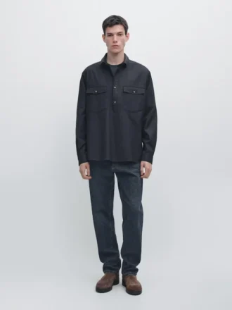 Katoen overhemd met zakken