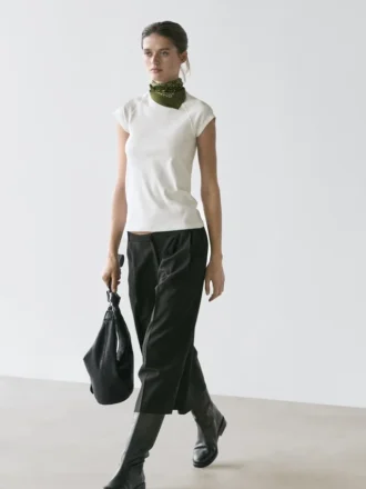 Katoen T-shirt met korte raglanmouwen