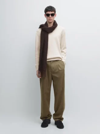 Katoenen gebreide trui met ronde hals