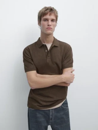 Katoenen overhemd met korte mouwen