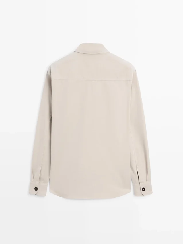 Katoenen overshirt met zakdetails Katoenen overshirt met zakdetails