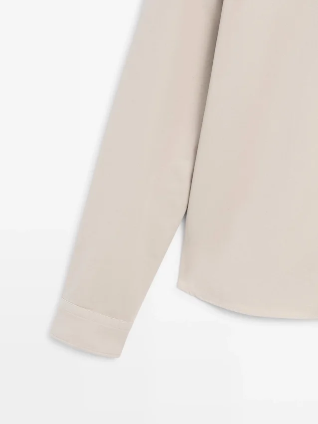 Katoenen overshirt met zakdetails Katoenen overshirt met zakdetails