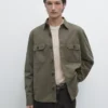 Katoenen overshirt met zakken Katoenen overshirt met zakken