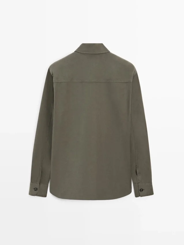 Katoenen overshirt met zakken Katoenen overshirt met zakken