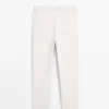Katoenen twill broek met elastische tailleband