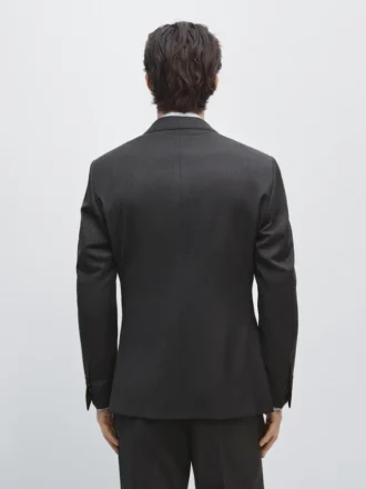 Koele wollen kostuum-blazer