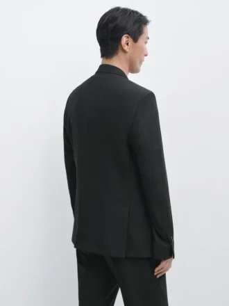 Koele wollen kostuum-blazer