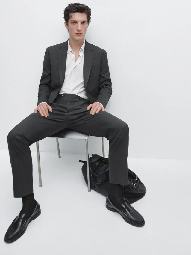 Koele wollen kostuum-blazer Koele wollen kostuum-blazer