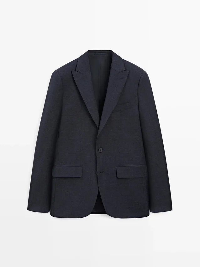 Koele wollen kostuum-blazer Koele wollen kostuum-blazer
