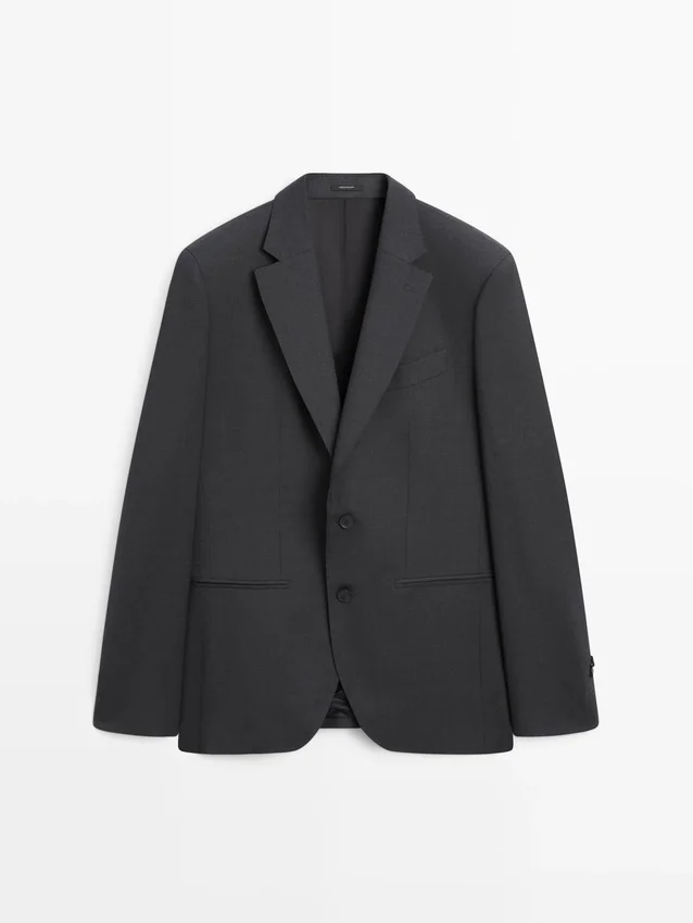 Koele wollen kostuum-blazer Koele wollen kostuum-blazer