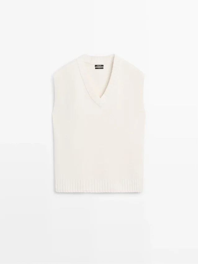 Lang wollen Gilet Lang wollen Gilet