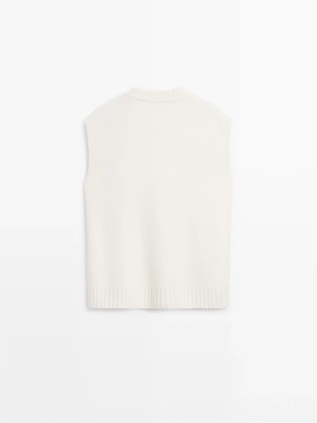 Lang wollen Gilet Lang wollen Gilet