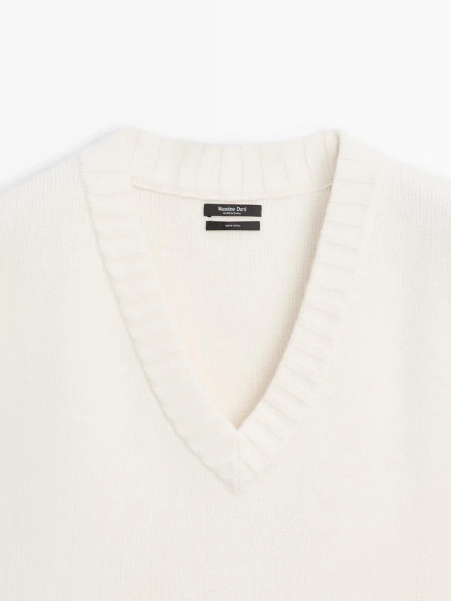 Lang wollen Gilet Lang wollen Gilet