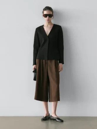 Lange bermuda met omgeslagen zomen