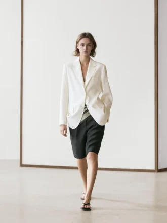 Lange linnen bermuda