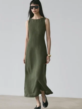 Lange linnen jurk