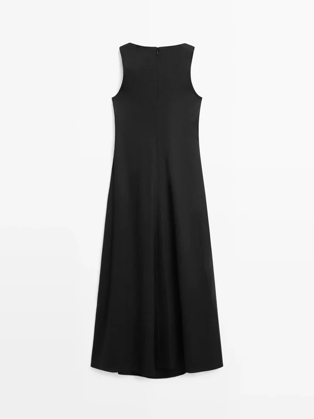 Lange, soepel vallende jurk van linnenmix Lange, soepel vallende jurk van linnenmix