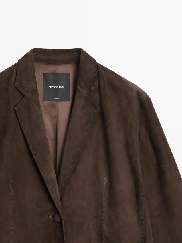 Lange suède leren jas Lange suède leren jas